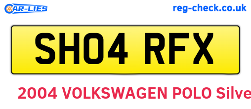 SH04RFX are the vehicle registration plates.