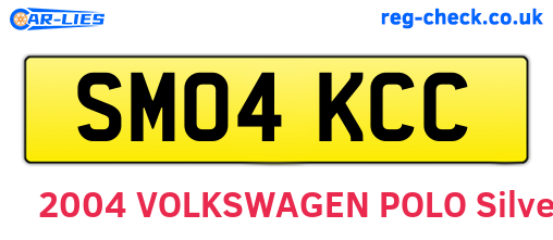 SM04KCC are the vehicle registration plates.