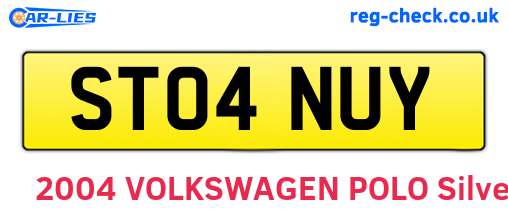 ST04NUY are the vehicle registration plates.
