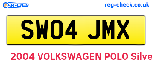 SW04JMX are the vehicle registration plates.