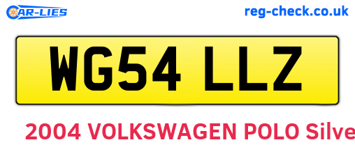 WG54LLZ are the vehicle registration plates.