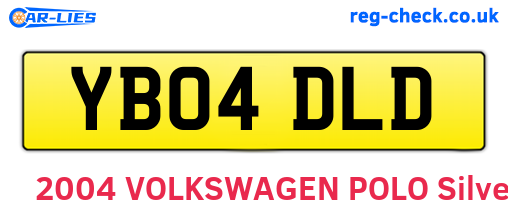 YB04DLD are the vehicle registration plates.