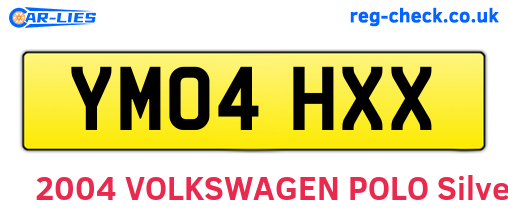 YM04HXX are the vehicle registration plates.