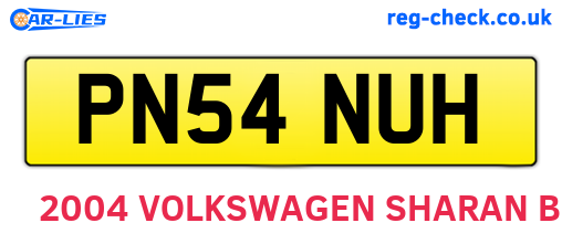 PN54NUH are the vehicle registration plates.