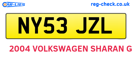 NY53JZL are the vehicle registration plates.