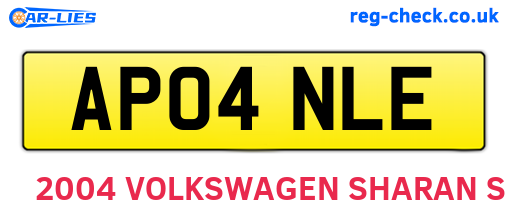 AP04NLE are the vehicle registration plates.