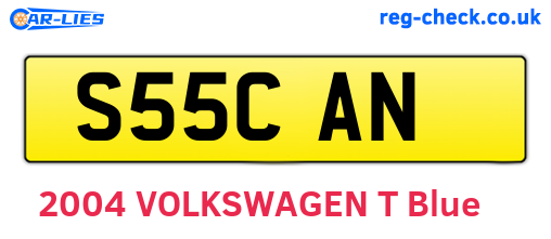 S55CAN are the vehicle registration plates.