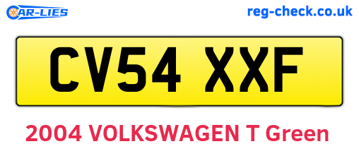 CV54XXF are the vehicle registration plates.