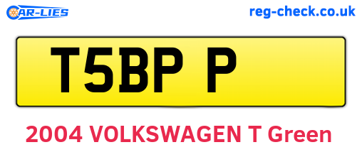 T5BPP are the vehicle registration plates.