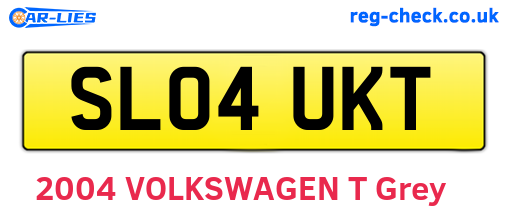 SL04UKT are the vehicle registration plates.