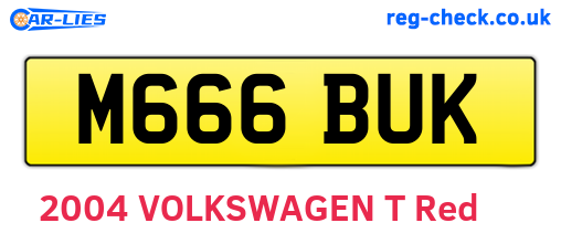 M666BUK are the vehicle registration plates.