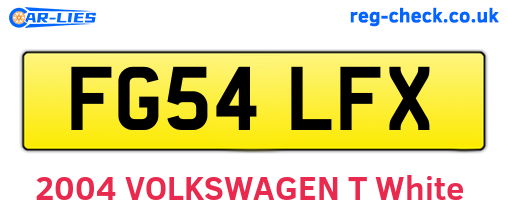 FG54LFX are the vehicle registration plates.