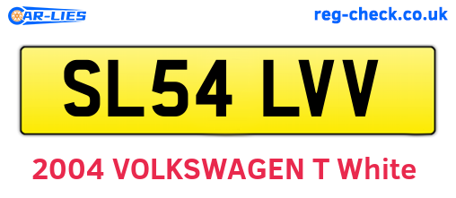 SL54LVV are the vehicle registration plates.