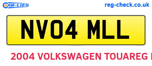 NV04MLL are the vehicle registration plates.