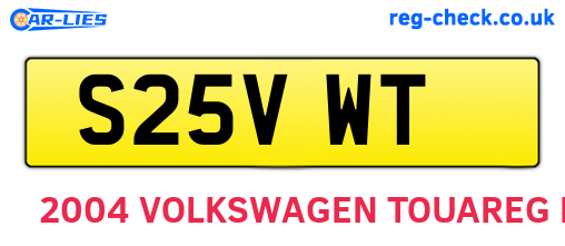 S25VWT are the vehicle registration plates.