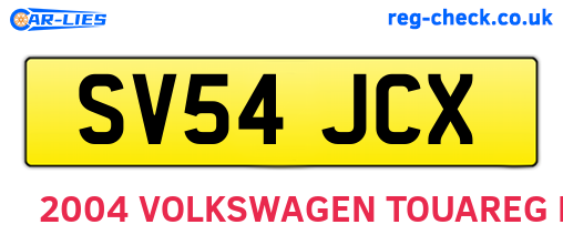 SV54JCX are the vehicle registration plates.