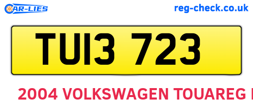 TUI3723 are the vehicle registration plates.