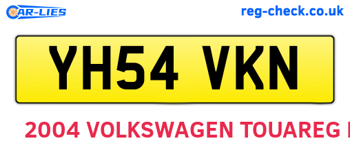 YH54VKN are the vehicle registration plates.
