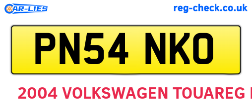 PN54NKO are the vehicle registration plates.