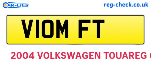V10MFT are the vehicle registration plates.
