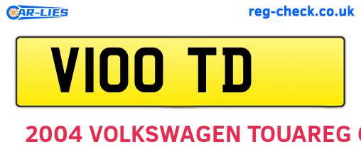 V10OTD are the vehicle registration plates.