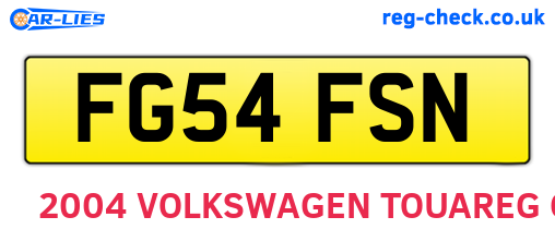 FG54FSN are the vehicle registration plates.