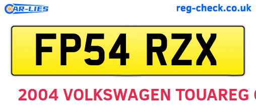 FP54RZX are the vehicle registration plates.