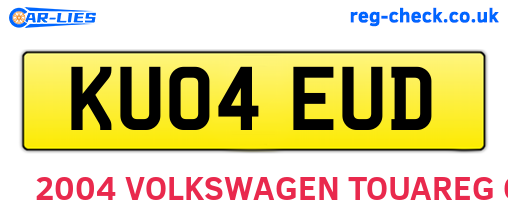 KU04EUD are the vehicle registration plates.