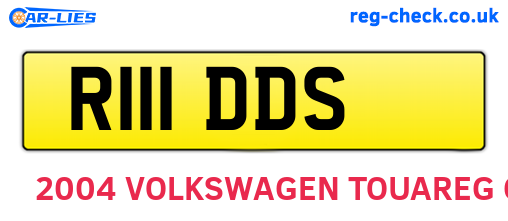 R111DDS are the vehicle registration plates.
