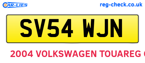 SV54WJN are the vehicle registration plates.