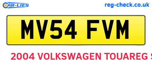 MV54FVM are the vehicle registration plates.