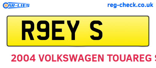 R9EYS are the vehicle registration plates.