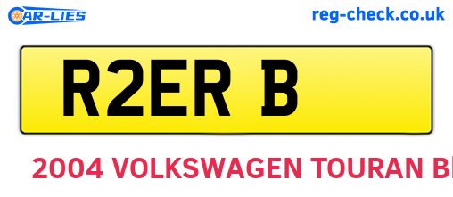 R2ERB are the vehicle registration plates.