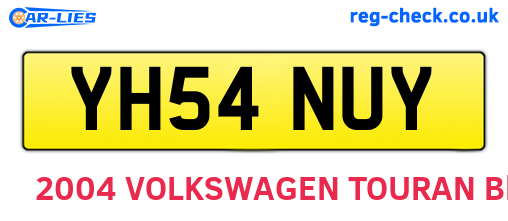 YH54NUY are the vehicle registration plates.