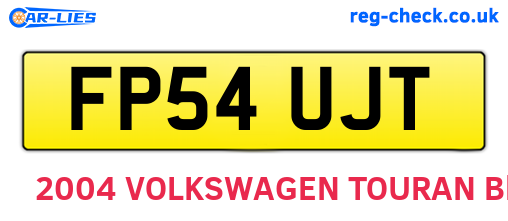 FP54UJT are the vehicle registration plates.