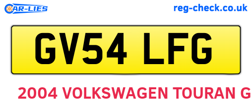 GV54LFG are the vehicle registration plates.