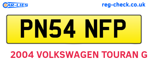 PN54NFP are the vehicle registration plates.
