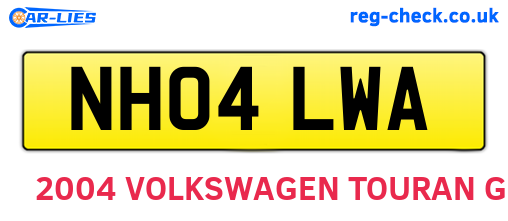 NH04LWA are the vehicle registration plates.