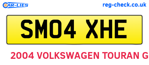 SM04XHE are the vehicle registration plates.