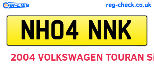 NH04NNK are the vehicle registration plates.