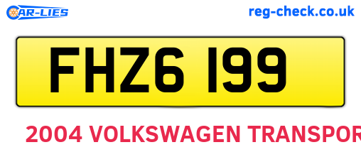 FHZ6199 are the vehicle registration plates.