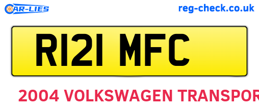 R121MFC are the vehicle registration plates.