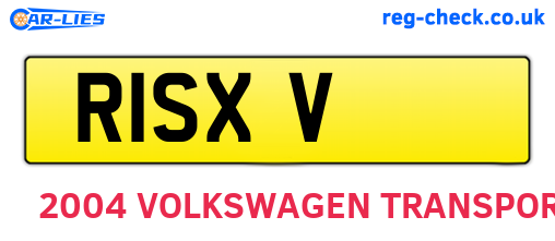 R1SXV are the vehicle registration plates.