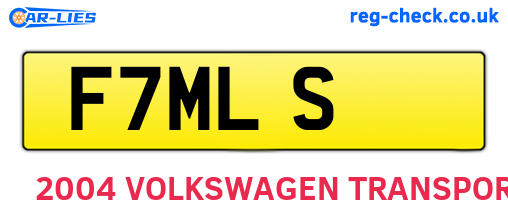 F7MLS are the vehicle registration plates.