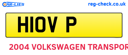 H1OVP are the vehicle registration plates.