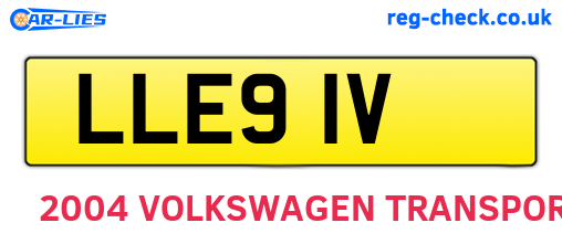 LLE91V are the vehicle registration plates.