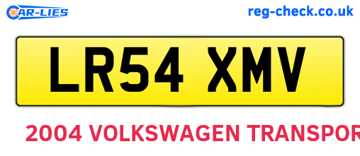 LR54XMV are the vehicle registration plates.