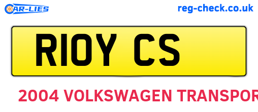 R10YCS are the vehicle registration plates.