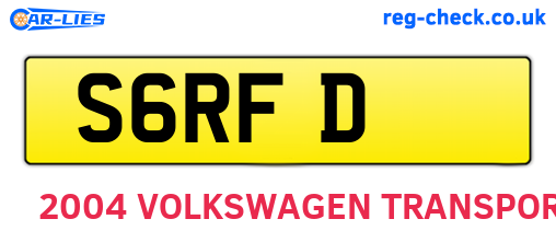S6RFD are the vehicle registration plates.