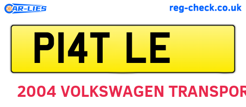 P14TLE are the vehicle registration plates.